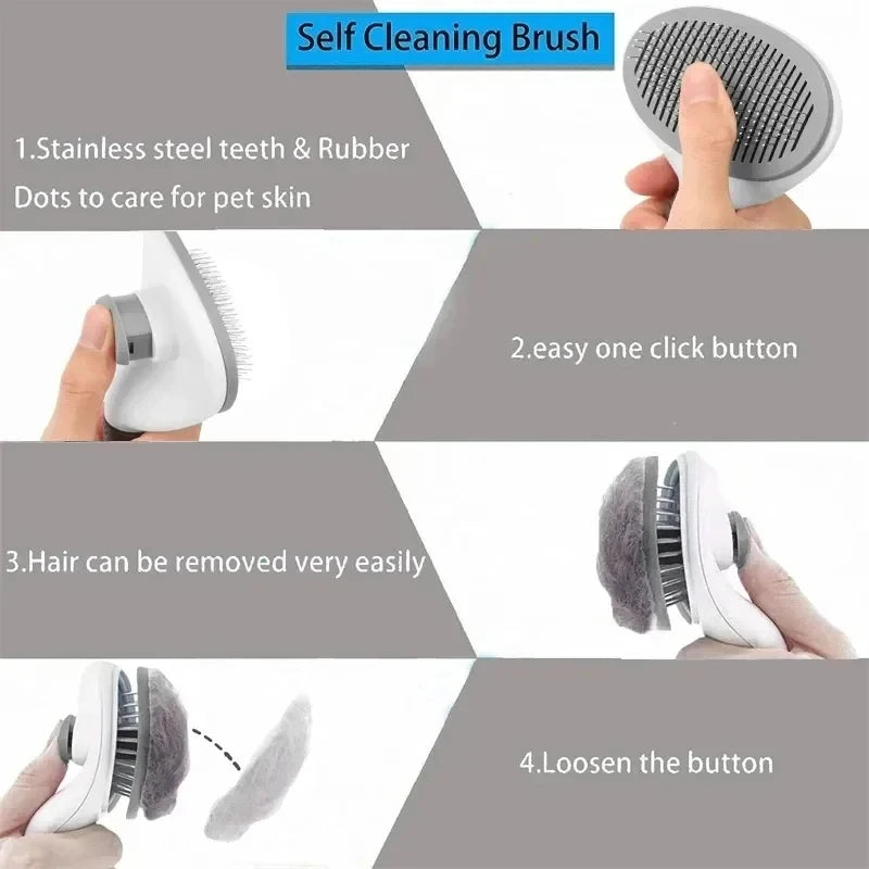Brosse Autonettoyante pour Animaux de Compagnie